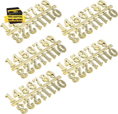 5 Sets Clock Digital Clock DIY Kits Decorative Wall Self Adhesive Numbers DIY Wa