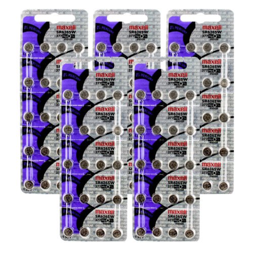 5x 20PK Maxell Silver Oxide Watch Battery SR626SW Low Drain Replaces 377