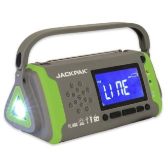 6-In-1 Portable Power Bank with AUX Speaker, AM/FM Radio, Alarm, SOS Alarm...