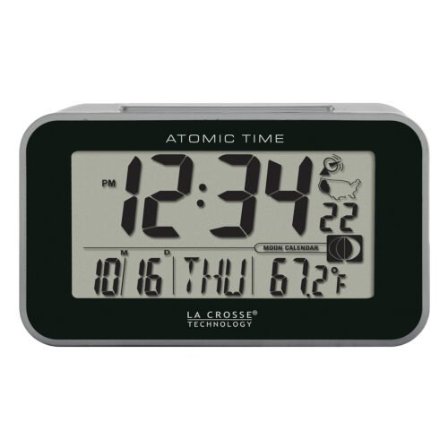 617-1270 La Crosse Technology Atomic Digital Alarm Clock with Backlight Open Box