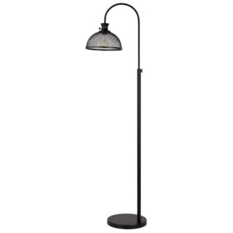 61 in. Black 1 Dimmable (Full Range) Standard Floor Lamp for Living