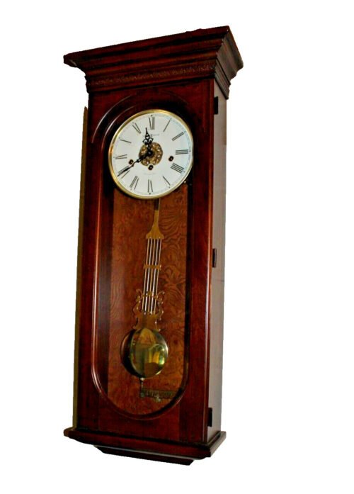 620-433 HOWARD MILLER KEY WOUND CHERRY CHIME WALL CLOCK