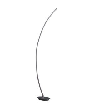 62.25 in. Bradie Brushed Nickel LED Arc Tube Floor Lamp