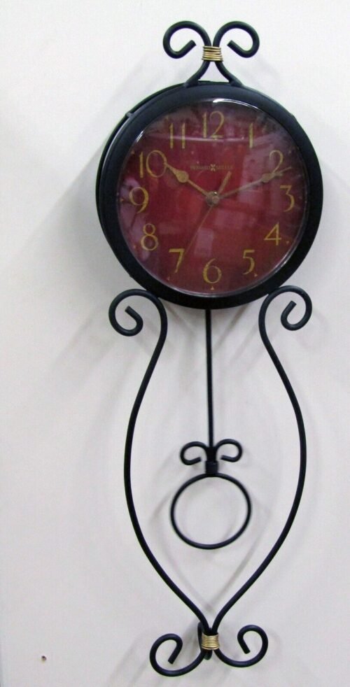 625 392 ADDISON A WROUGHT IRON WALL CLOCK BY HOWARD MILLER 625392