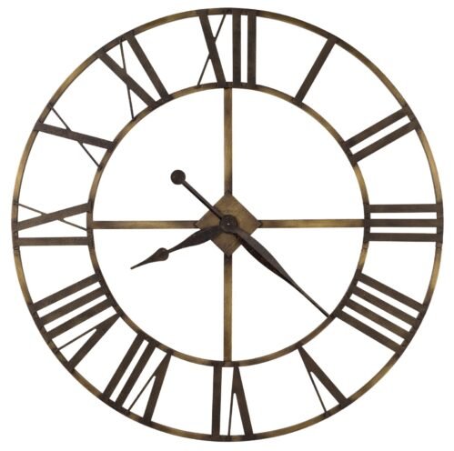 625-566 WINGATE OVERSIZED GALLERY WROUGHT IRON WALL CLOCK HOWARD MILLER 625566