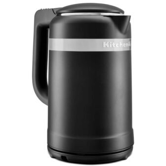 6.3-Cup Black Matte Electric Kettle with Dual Wall Insulation