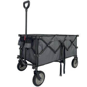 6.3 cu. ft. Steel Wagon Cart 176 lbs. Load Collapsible Cart Portable...