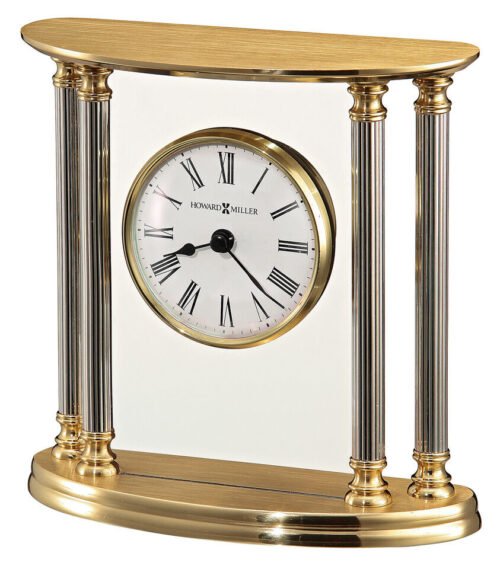 645-217 NEW ORLEANS, A BRASS HOWARD MILLER TABLE/ MANTLE CLOCK