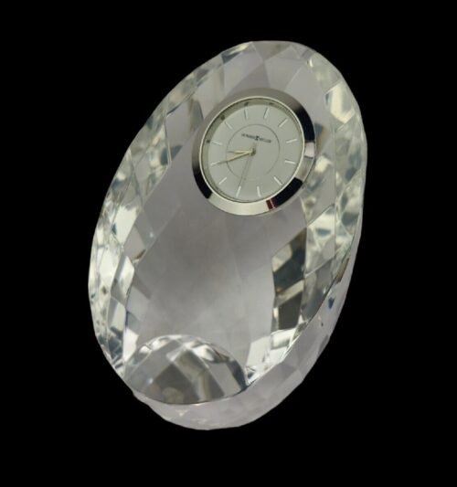 645-732 "RHAPSODY" A CRYSTAL HOWARD MILLER TABLE/ MANTLE CLOCK Heavy
