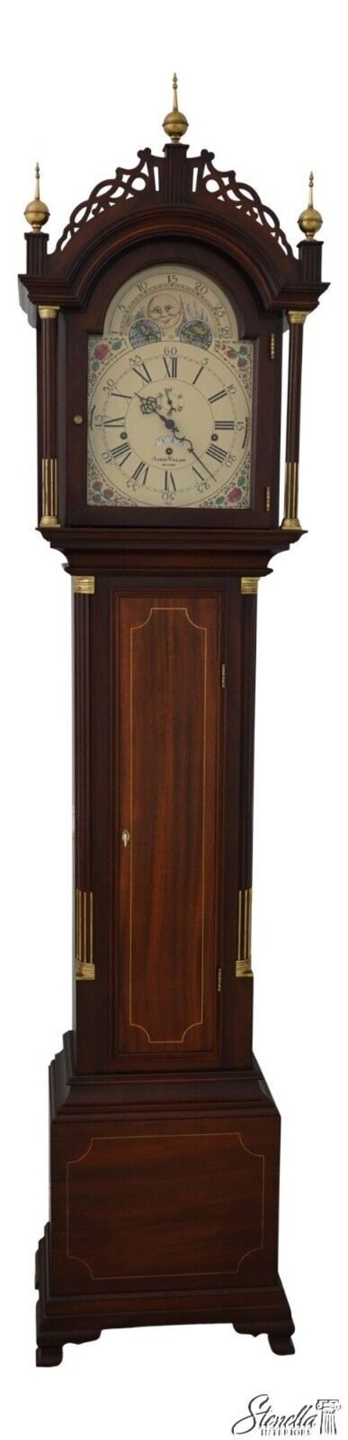 65259EC: SLIGH Aaron Willard Mahogany Roxbury Grandfather Clock