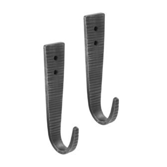 6.5" Tall Black Powder Coat Finish Hammered Strap (Set of 2), Decorative...