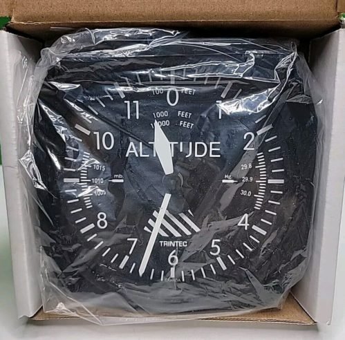 6" Aviation Altimeter Wall Clock by Trintec - 9060