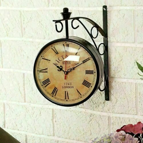 6" Clock Victoria Station London 1747 Clock Double Sided Chritsmas Gift