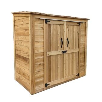 6 ft. W x 3 ft. D Cedar Wood Garden Chalet Shed 3