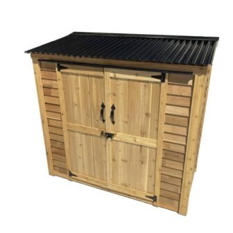 6 ft. W x 3 ft. D Cedar Wood Garden Chalet Shed 2