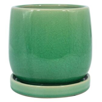 6 in. Mint Oceana Ceramic Planter