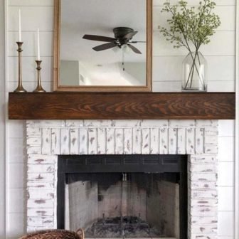 6 in. x 9 in. x 5 ft. Rustic Wood Fireplace Mantel...