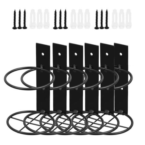 6 Pcs Wall Mounted Wine Rack Single-bottle Racks Space-saving