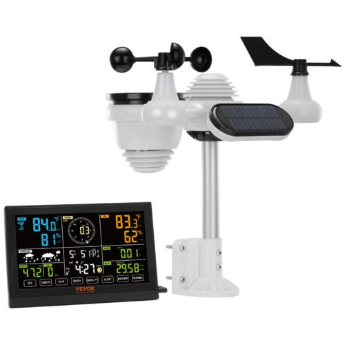 7-In-1 Wireless Weather Station 7.5 in Large Display for Indoor Outdoor