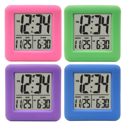 70909 Equity by La Crosse Soft Cube LCD Digital Alarm Clock - Open Box