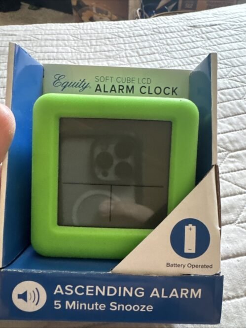 70909 Equity by La Crosse Soft Cube LCD Digital Alarm Clock - Open Box