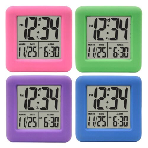 70909 Equity by La Crosse Soft Cube LCD Digital Alarm Clock