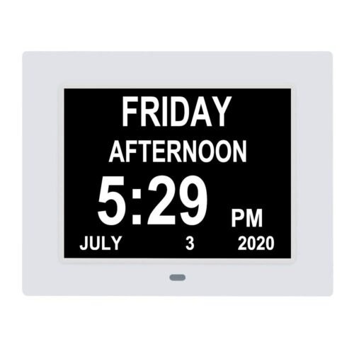 7.1 inch Digital Clock with 8 Alarms, Large Display Wall Clocks with Date and...