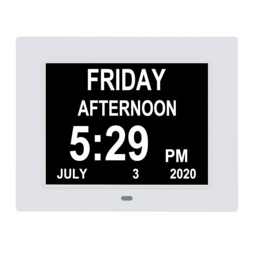 7.1 inch Digital Clock with 8 Alarms, Large Display Wall Clocks with Date and...