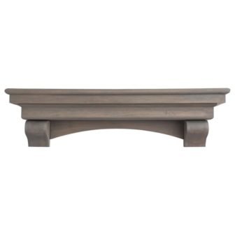 72 in. Ash Gray French Corbel Mantel Shelf