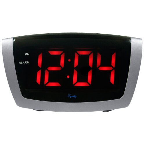 75906 Equity by La Crosse AC Powered Red LED Digital Alarm Clock - Open Box