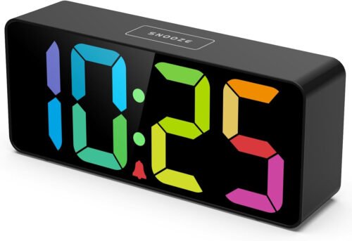 7.5 Inches Big Number Alarm Clock for Seniors & Kids, 0-100% Adjustable Brightne