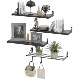 7.5 in. W x 17 in. D Floating Shelf, Wall Mounted Rustic