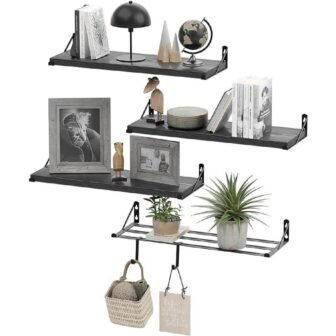 7.5 in. W x 17 in. D Floating Shelf, Wall Mounted Rustic
