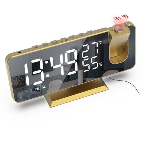 7.5" Projection Clock FM Radio Timer LED Digital Projector Dual Alarm Clock