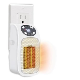 7.87 in Electric Outlet Ceramic Plug-In Space Heater, LCD Digital Screen, Up...