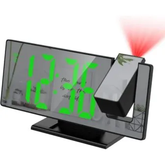 7 . 8 in. Large Screen 180 ° Projection Alarm Digital Clock in Green for photo 7 . 8 in. Large Screen 180 ° Projection Alarm Digital Clock in Green for featured image