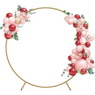 79 in. x 81 in. Metal Frame Round Wedding Arch Arbor photo 79 in. x 81 in. Metal Frame Round Wedding Arch Arbor featured image