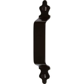 7 in. Black Barn Door Hardware Clover Pull Handle