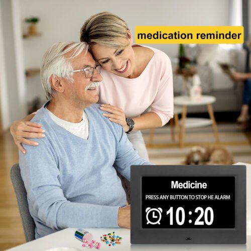 7inch Large Impaired Vision Digital Alarm Clock with Day and Time, Digital Da...