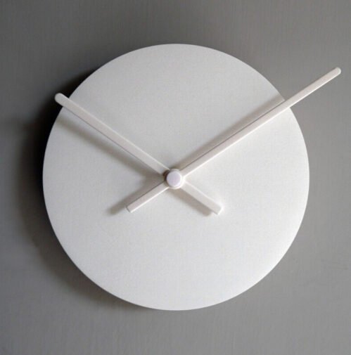 7" Unique Wooden White Wall Clock - Inspired by Big Bang Theory, Quiet, No Tick