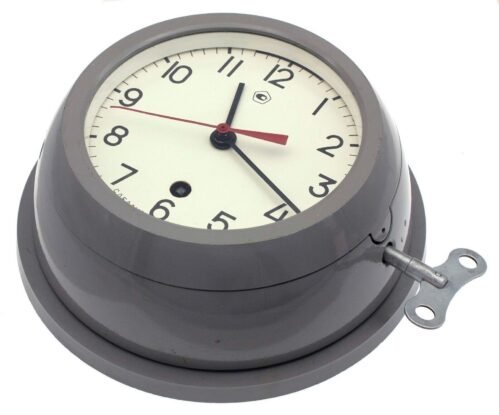 8-day Soviet NAVY 5CM-2 1990-made Military Boat / Submarine Clock, Original!
