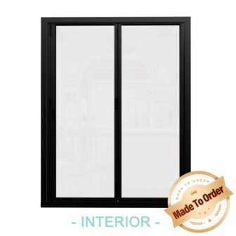 84 in. x 80 in. Right Swing/Outswing Double Tempered Glass Black Aluminum...