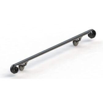 8 ft. Scroll Wrought Iron Handrail
