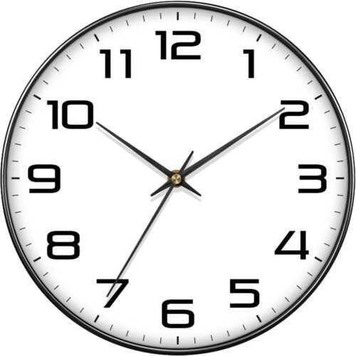 8 Inch Modern Wall Clocks Battery Operated - Silent Non Ticking Quartz Analog Cl