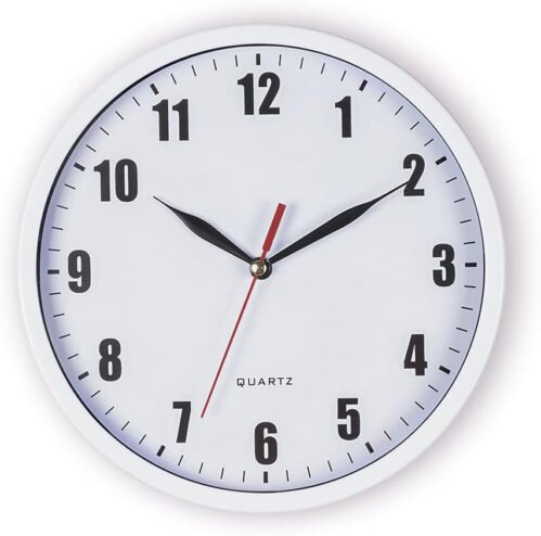 8" Silent Quartz Wall Clock Non-Ticking Digital Clock