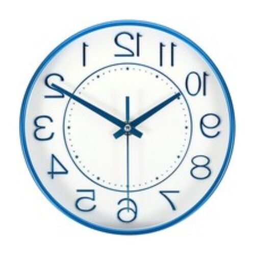 8" Wall Clock Battery Operated Silent Non-Ticking Round Modern Wall Clock Blue