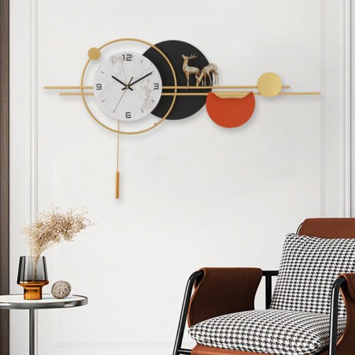 90*50cm Large Wall Clocks for Living Room Decorative, Modern Silent Wall Clock