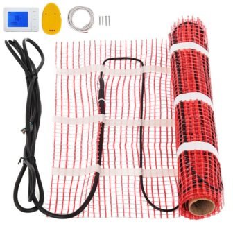 90 Sqft 120V Electric Radiant Floor Heating Mat with Alarmer and Programmable...