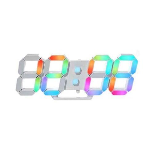 9.7 in. 3D LED Neon Digital Aesthetic Bedroom Gaming Desk Clock With Remote
