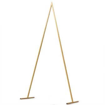 98.4 in. x 49.2 in. Gold Triangle Wedding Metal Backdrop Stand Arbor